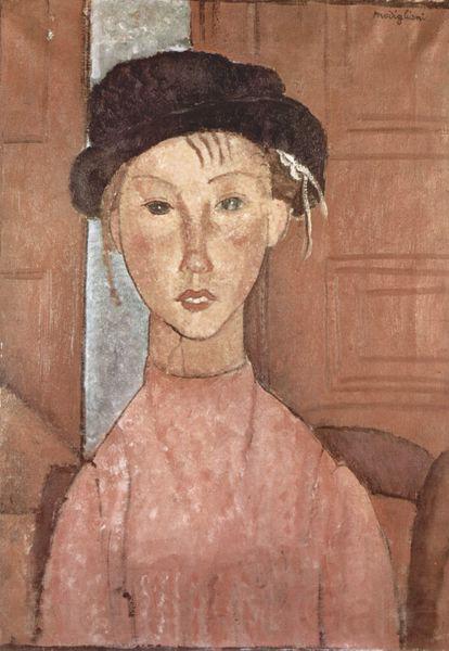 Amedeo Modigliani Madchen mit Hut Spain oil painting art